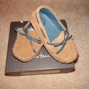 Cole Haan Mini Moc Kids Slippers Brown Suede Size 6